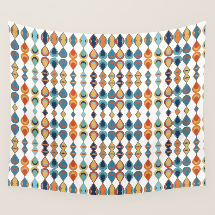 Mid Century Drop Pattern Wall Tapestry Gallery Image 4