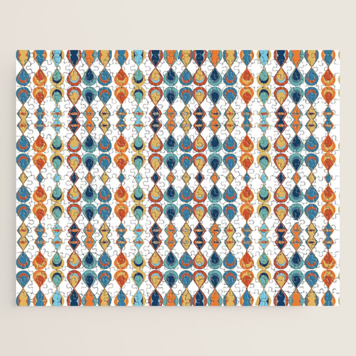 Mid Century Drop Pattern Jigsaw Puzzle Gallery Image 1