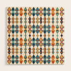 Mid Century Drop Pattern Wood Wall Art Gallery Image 1