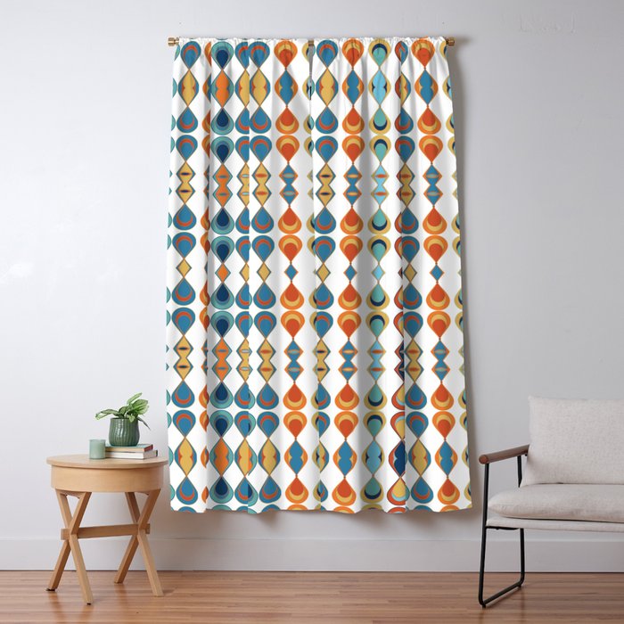 Mid Century Drop Pattern Window Curtain Gallery Image 5