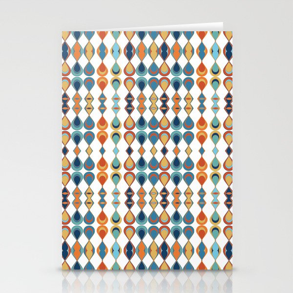 Mid Century Drop Pattern Stationery Card Gallery Image 2