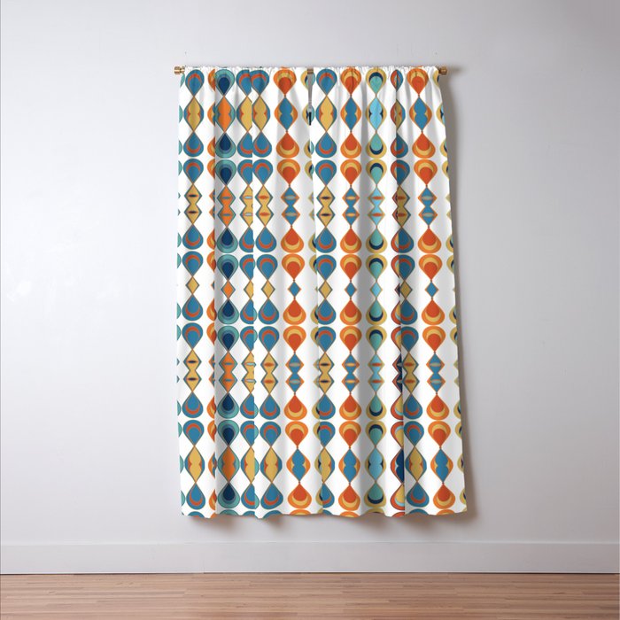 Mid Century Drop Pattern Window Curtain Gallery Image 3