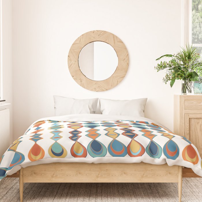 Mid Century Drop Pattern Duvet Cover Gallery Image 3