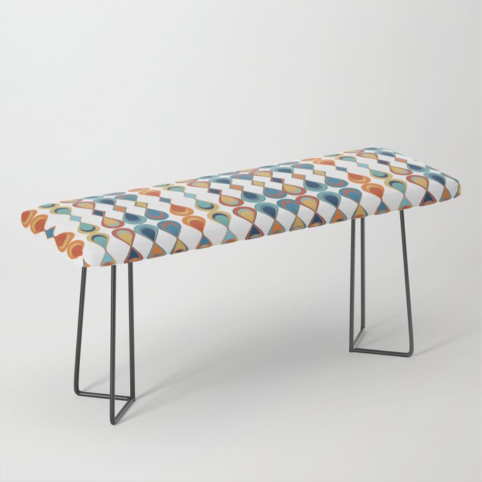 Mid Century Drop Pattern Bench Gallery Image 1