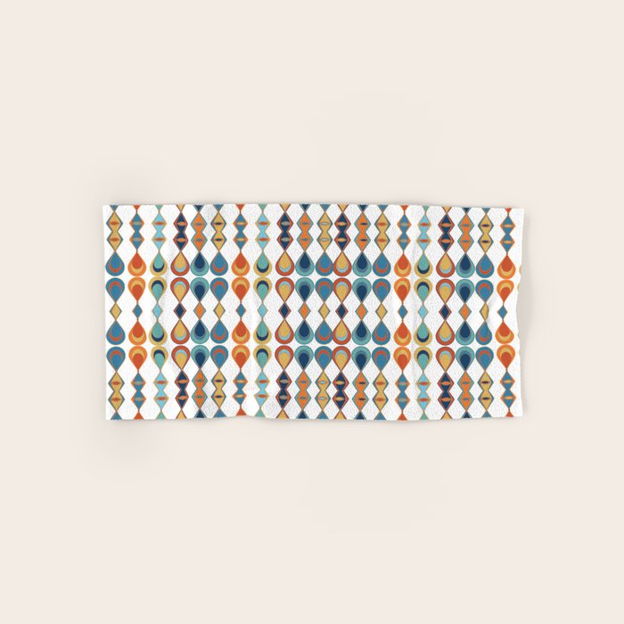 Mid Century Drop Pattern Bath Towel Gallery Image 1