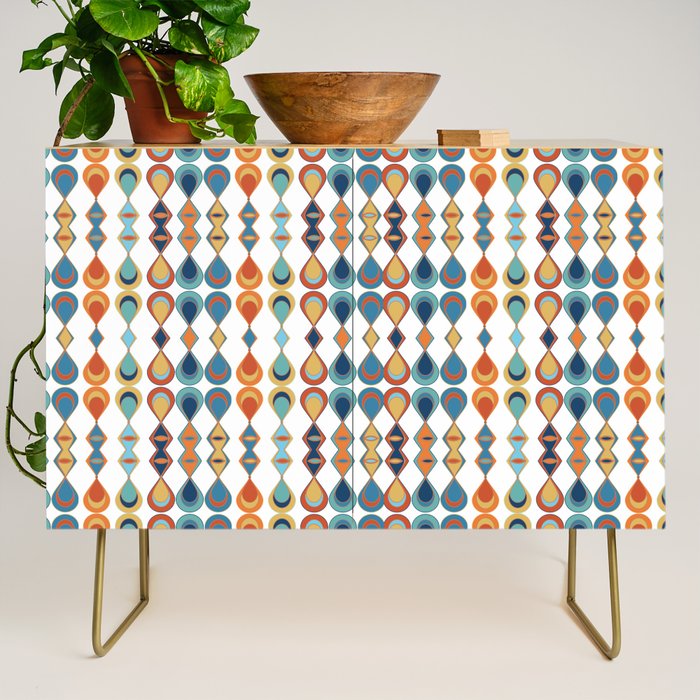 Mid Century Drop Pattern Credenza Gallery Image 1