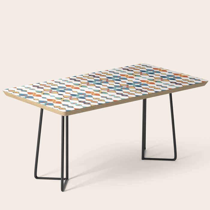 Mid Century Drop Pattern Coffee Table Gallery Image 1