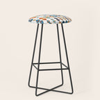 Mid Century Drop Pattern Stool Gallery Image 1