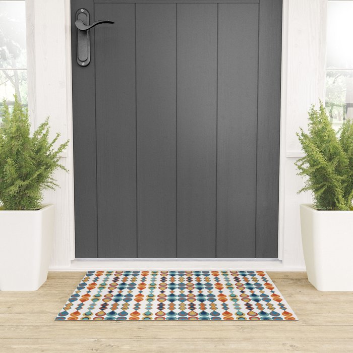 Mid Century Drop Pattern Welcome Mat Gallery Image 3