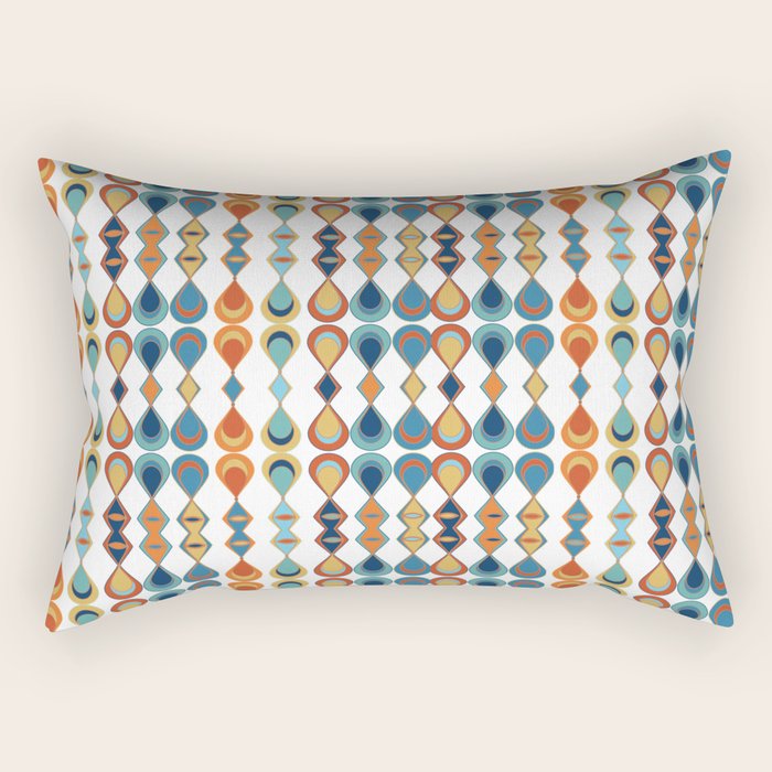 Mid Century Drop Pattern Rectangular Pillow Gallery Image 1