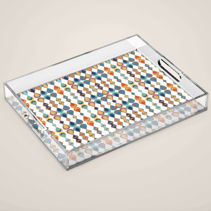 Mid Century Drop Pattern Acrylic Tray Gallery Image 1