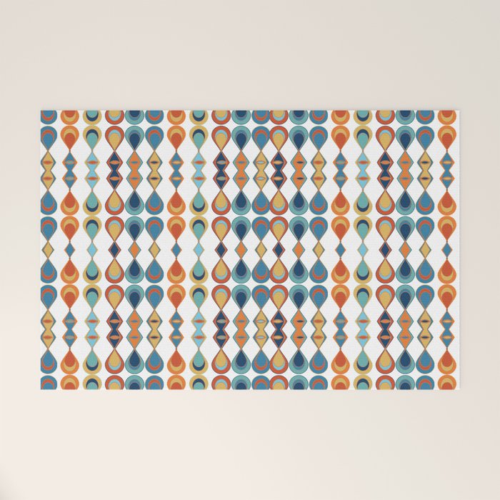 Mid Century Drop Pattern Welcome Mat Gallery Image 1