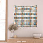 Mid Century Drop Pattern Wall Tapestry Gallery Image 2