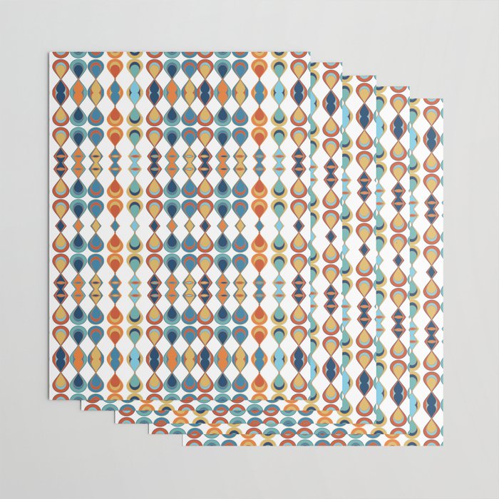 Mid Century Drop Pattern Wrapping Paper Gallery Image 3