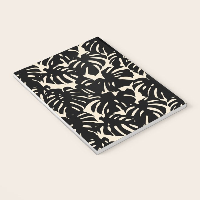 Tropical monstera plant leaf art pattern Notebook Gallery Image 3