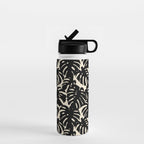 Tropical monstera plant leaf art pattern Water Bottle Gallery Image 1