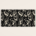 Tropical monstera plant leaf art pattern Desk Mat Gallery Image 3