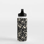 Tropical monstera plant leaf art pattern Water Bottle Gallery Image 3