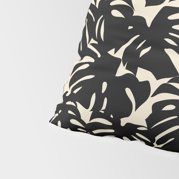 Tropical monstera plant leaf art pattern Pillow Sham Gallery Image 4