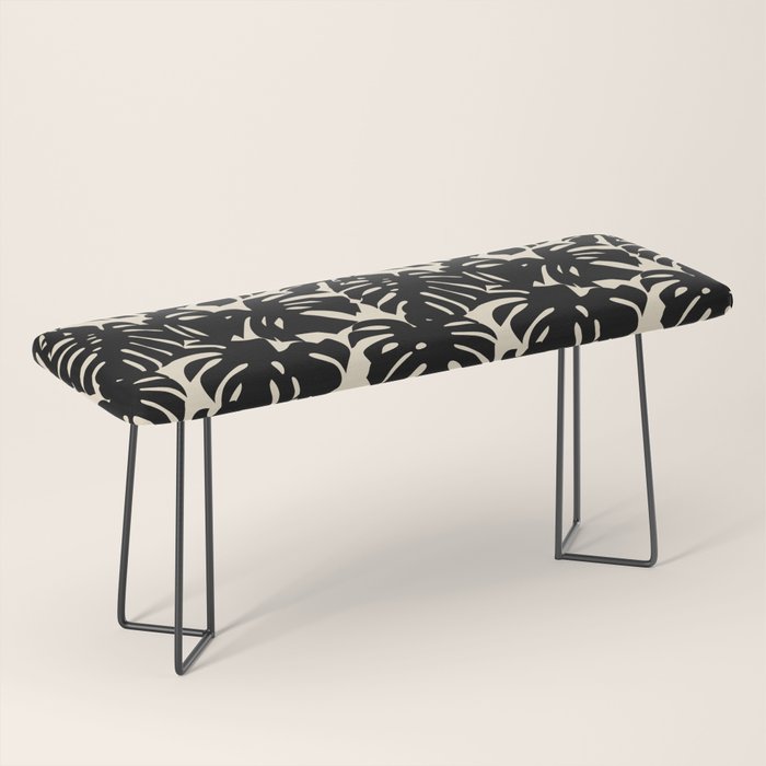 Tropical monstera plant leaf art pattern Bench Gallery Image 1
