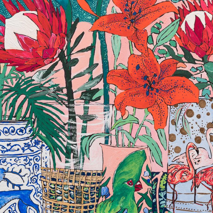 The Domesticated Jungle - Floral Still Life Coffee Mug Gallery Image 2