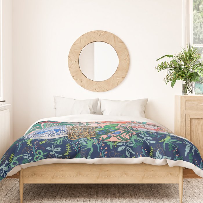The Domesticated Jungle - Floral Still Life Duvet Cover Gallery Image 3