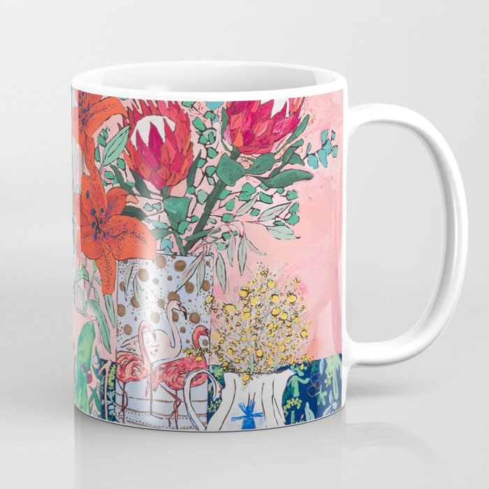 The Domesticated Jungle - Floral Still Life Coffee Mug Gallery Image 1