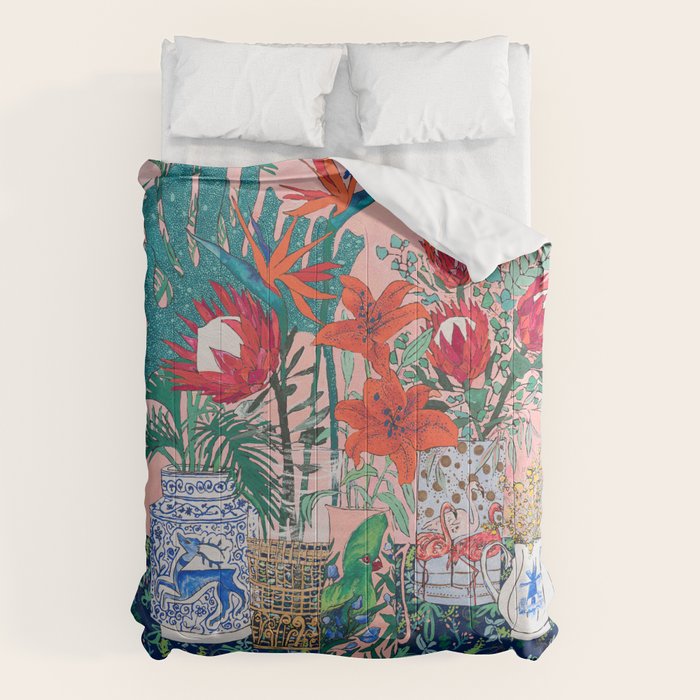 The Domesticated Jungle - Floral Still Life Comforter Gallery Image 6