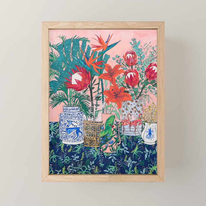 The Domesticated Jungle - Floral Still Life Mini Art Print Gallery Image 1