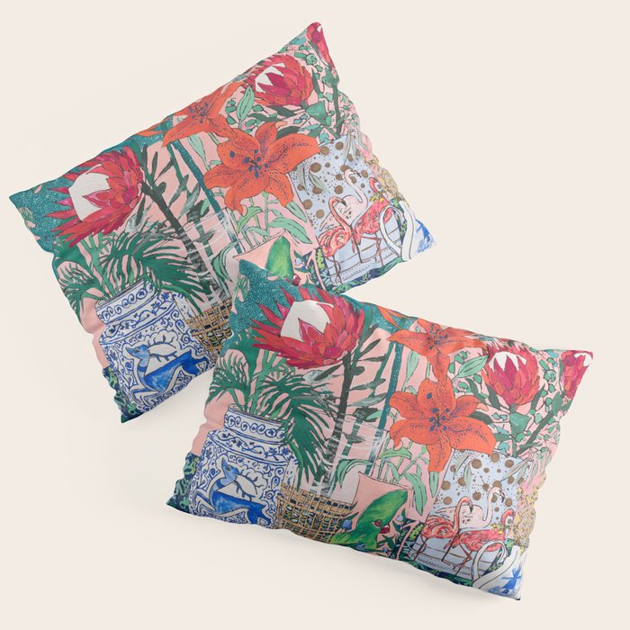 The Domesticated Jungle - Floral Still Life Pillow Sham Gallery Image 3