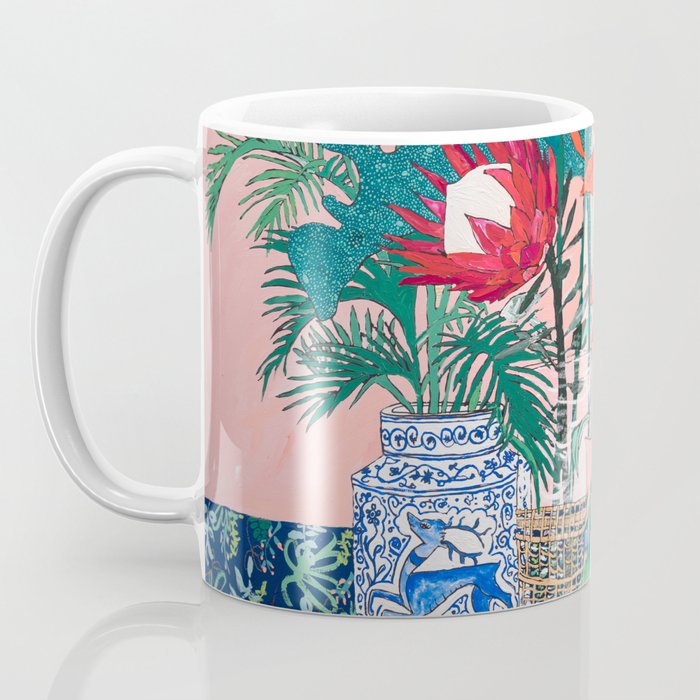 The Domesticated Jungle - Floral Still Life Coffee Mug Gallery Image 3