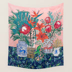 The Domesticated Jungle - Floral Still Life Wall Tapestry Gallery Image 4