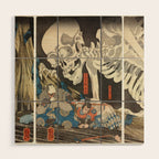Takiyasha the Witch and the Skeleton Spectre Wood Wall Art Gallery Image 1