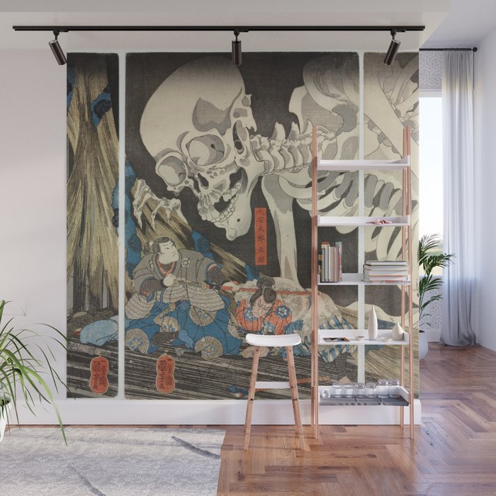 Takiyasha the Witch and the Skeleton Spectre Wall Mural Gallery Image 1