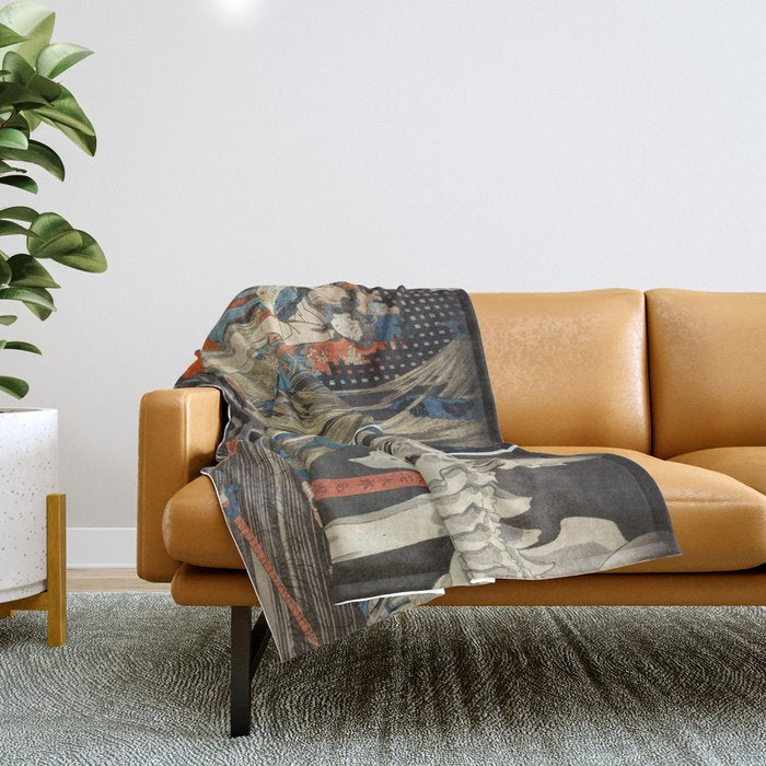 Takiyasha the Witch and the Skeleton Spectre Throw Blanket Gallery Image 1
