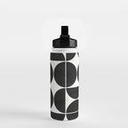 Mid-Century Modern Pattern No.3 - Black and White Water Bottle Gallery Image 2