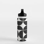 Mid-Century Modern Pattern No.3 - Black and White Water Bottle Gallery Image 3