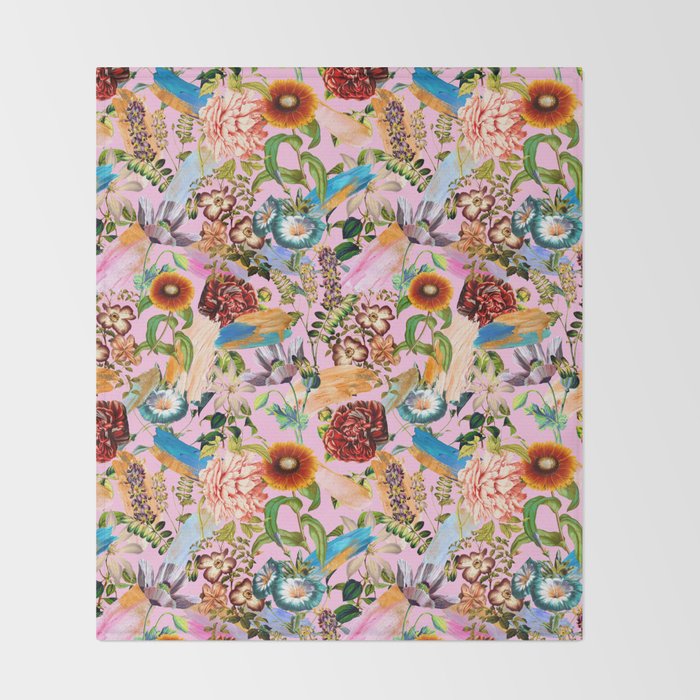 SUMMER BOTANICAL IX Throw Blanket Gallery Image 2