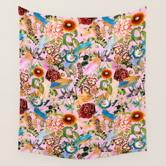 SUMMER BOTANICAL IX Wall Tapestry Gallery Image 4