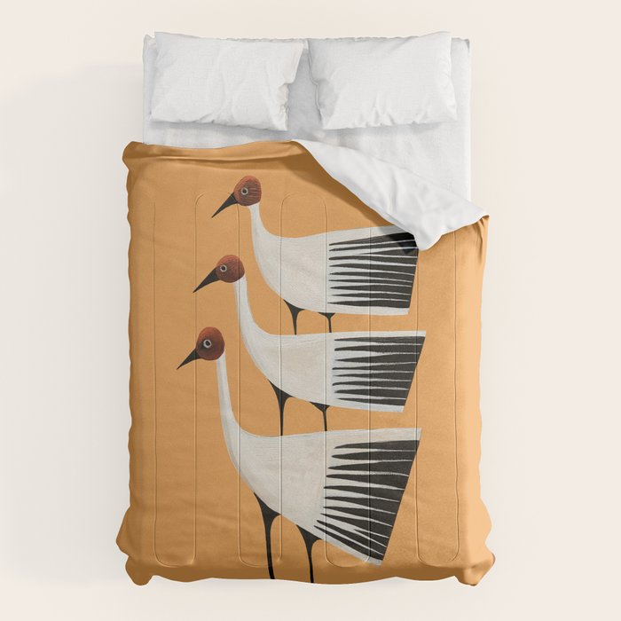 Striped Bird Trio II Comforter Gallery Image 1