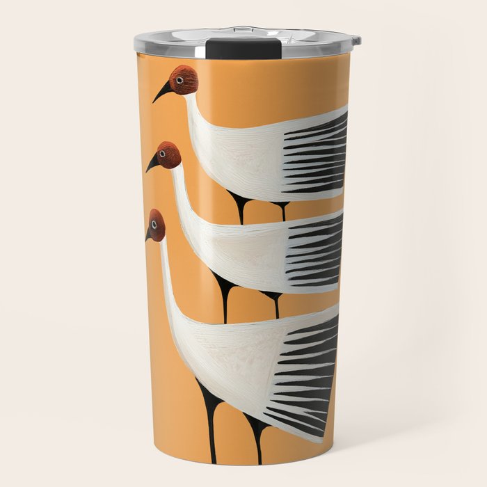 Striped Bird Trio II Travel Mug Gallery Image 1