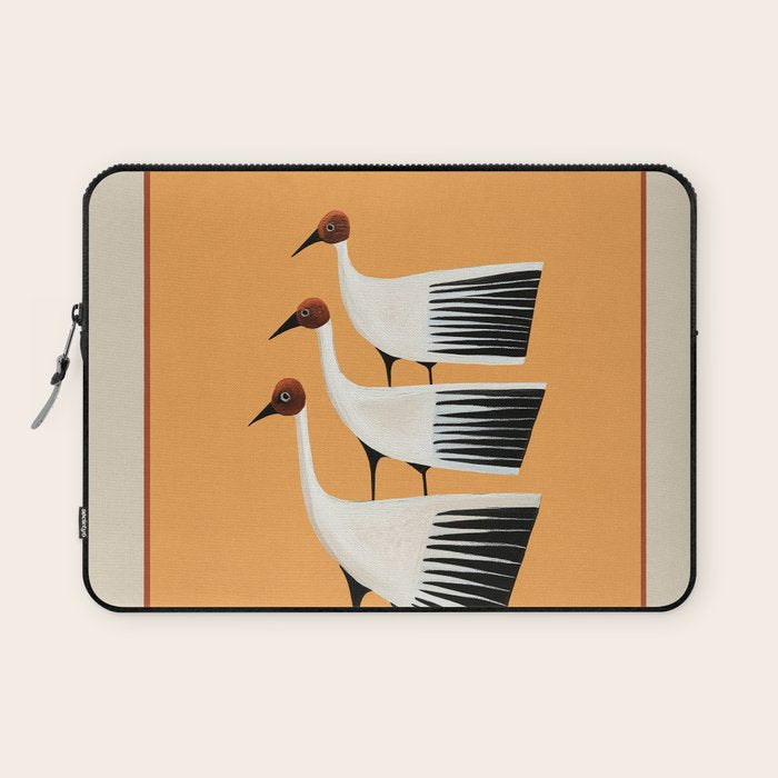 Striped Bird Trio II Laptop Sleeve Gallery Image 1