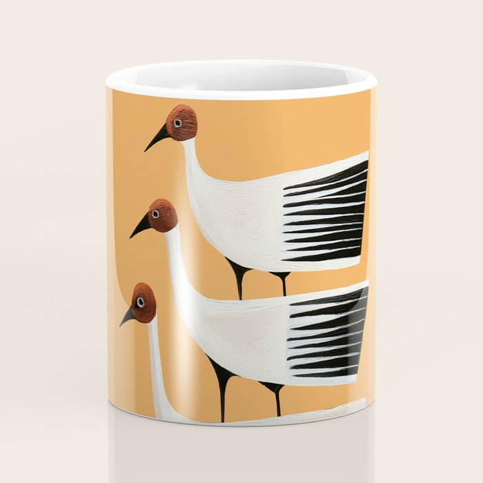 Striped Bird Trio II Coffee Mug Gallery Image 4