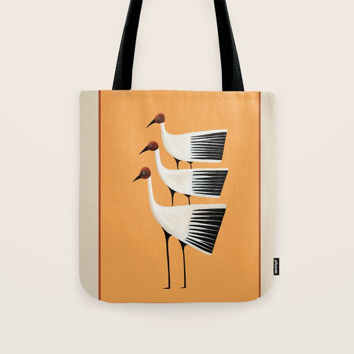 Striped Bird Trio II Tote Bag Gallery Image 1