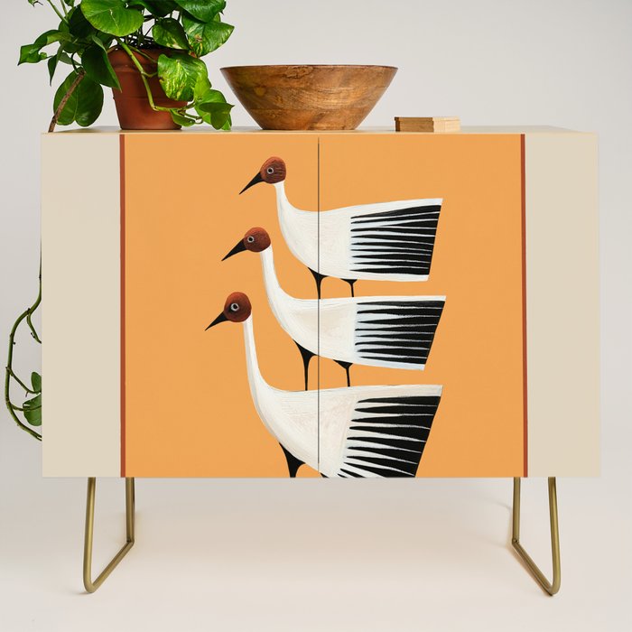 Striped Bird Trio II Credenza Gallery Image 1