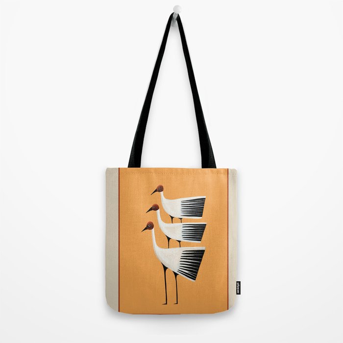 Striped Bird Trio II Tote Bag Gallery Image 2