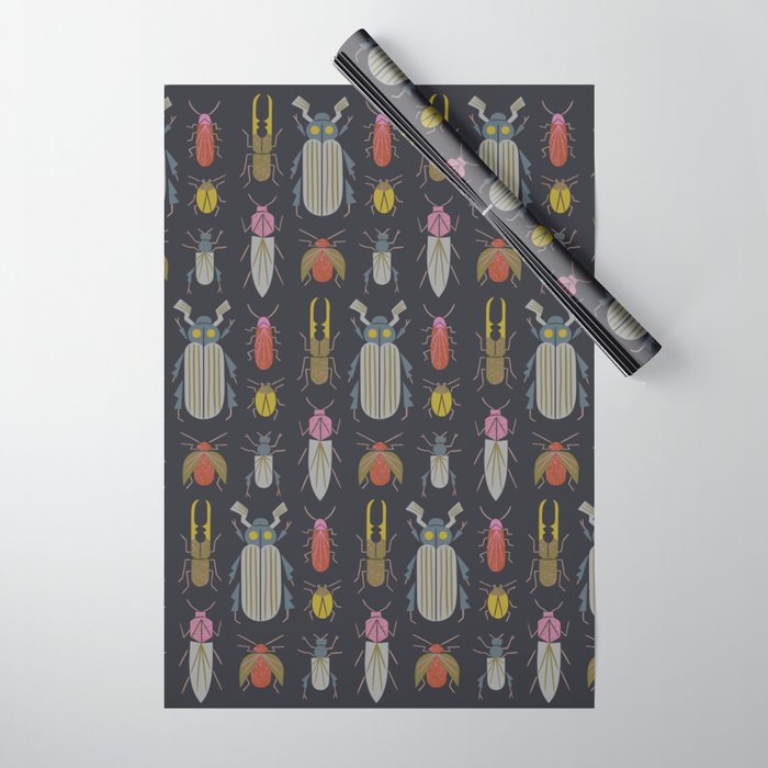 Beetle Specimens Wrapping Paper Gallery Image 1