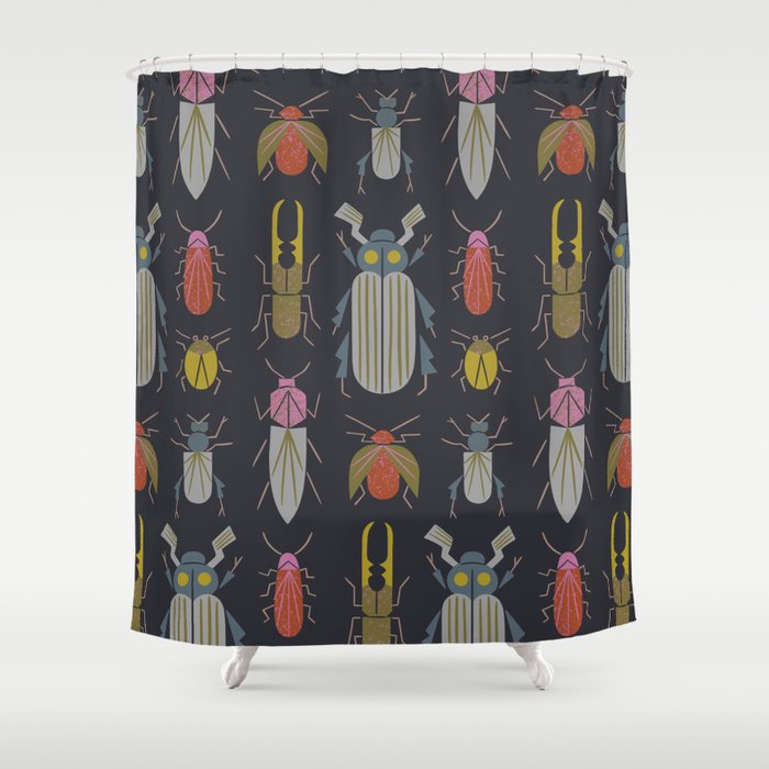 Beetle Specimens Shower Curtain Gallery Image 1
