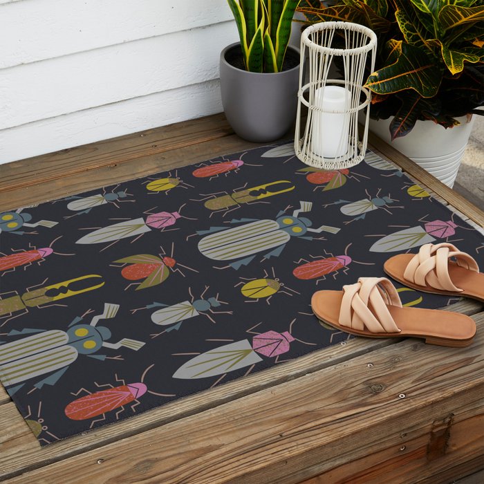 Beetle Specimens Outdoor Rug Gallery Image 2