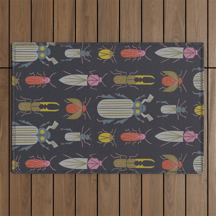 Beetle Specimens Outdoor Rug Gallery Image 1